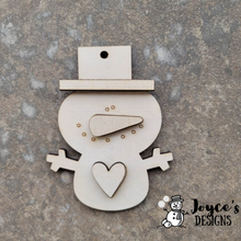 Load image into Gallery viewer, Snowman Trio Ornament, Snowman Ornament, Ornament Kit, DIY ornament