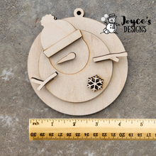 Load image into Gallery viewer, Snowflake Snowman, Snowman Ornament, Ornament Kit, DIY ornament
