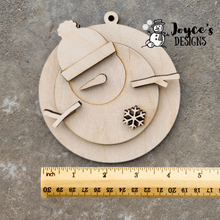 Load image into Gallery viewer, Snowflake Snowman, Snowman Ornament, Ornament Kit, DIY ornament