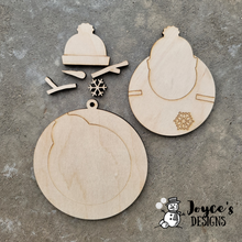 Load image into Gallery viewer, Snowflake Snowman, Snowman Ornament, Ornament Kit, DIY ornament