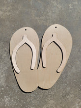 Load image into Gallery viewer, Flip Flop Summer-Door Hanger, Porch Sitter, All Season, Front Porch, Farm House, Rustic, DIY Sign