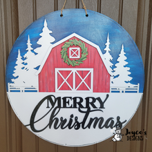 Load image into Gallery viewer, Christmas Barn Doorhanger
