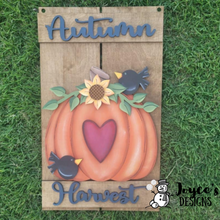 Load image into Gallery viewer, Pumpkin Harvest Pallet Doorhanger
