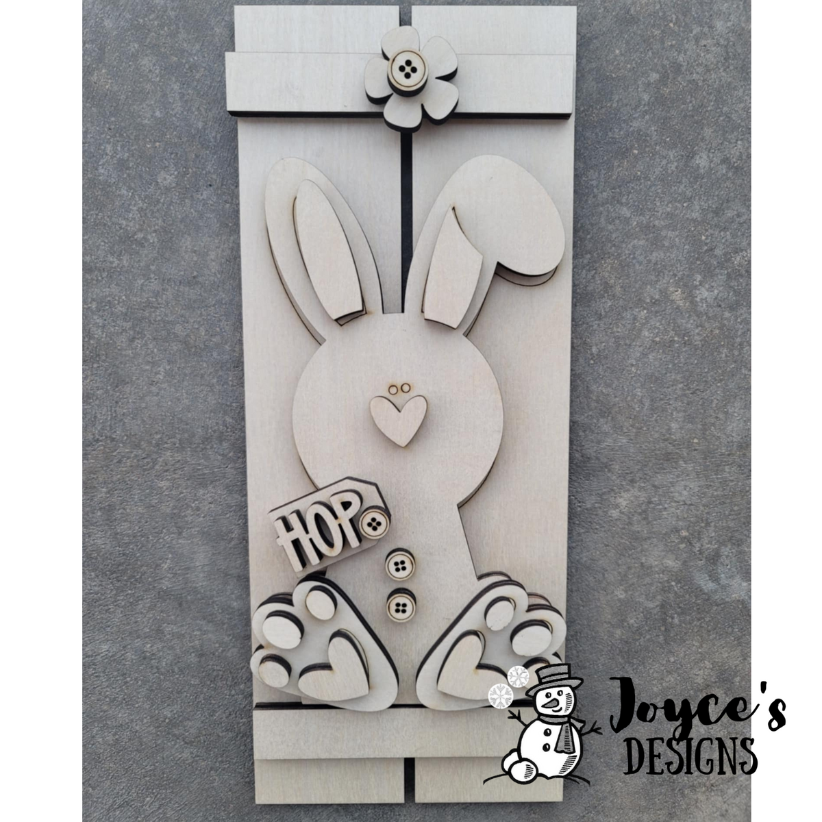 Table top Pallet Rabbit design – JoycesDesigns