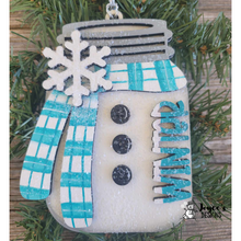 Load image into Gallery viewer, Snowman Jar Ornament
