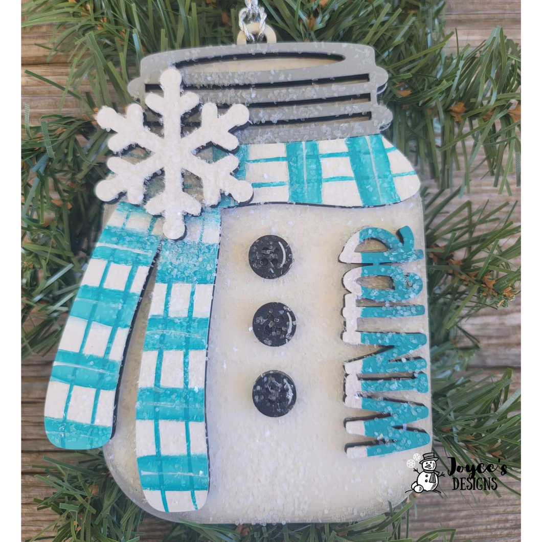 Snowman Jar Ornament