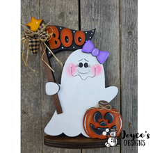 Load image into Gallery viewer, Ghost Shelf Sitter Wood Blank | 6 x 9.5 DIY Halloween Décor
