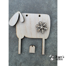 Load image into Gallery viewer, Long Legged Sheep Ornament | 4.25x4.25 Rustic Farmhouse Decor | Primitive Country Animal Craft
