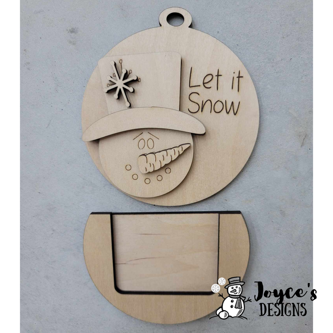 Let It snow Snowman Ornament/Gift Tag