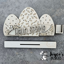 Load image into Gallery viewer, “Hello Spring” Layered Wood Blank – Fairy Light Ready

