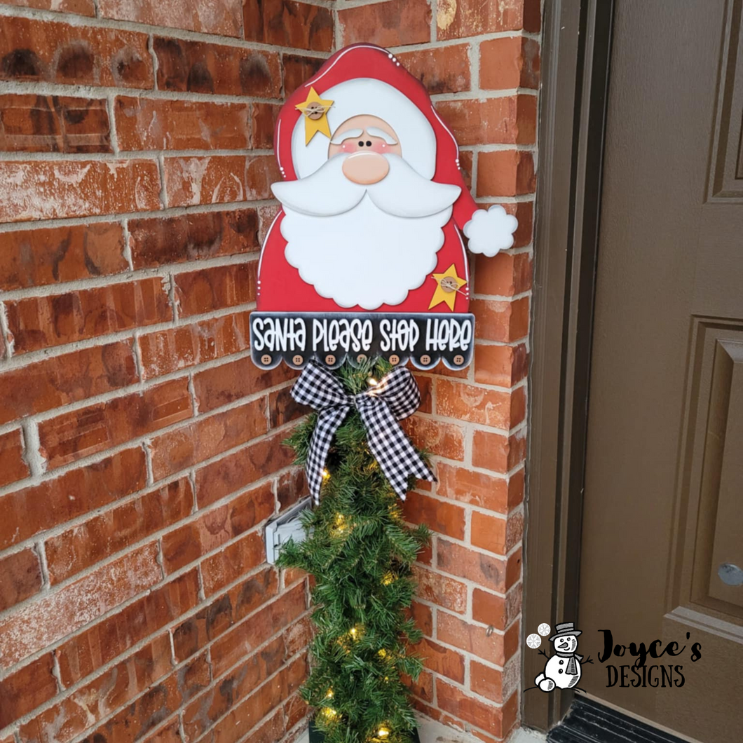 Santa Please Stop Here doorhanger