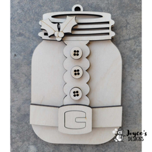 Load image into Gallery viewer, Santa Jar Ornament
