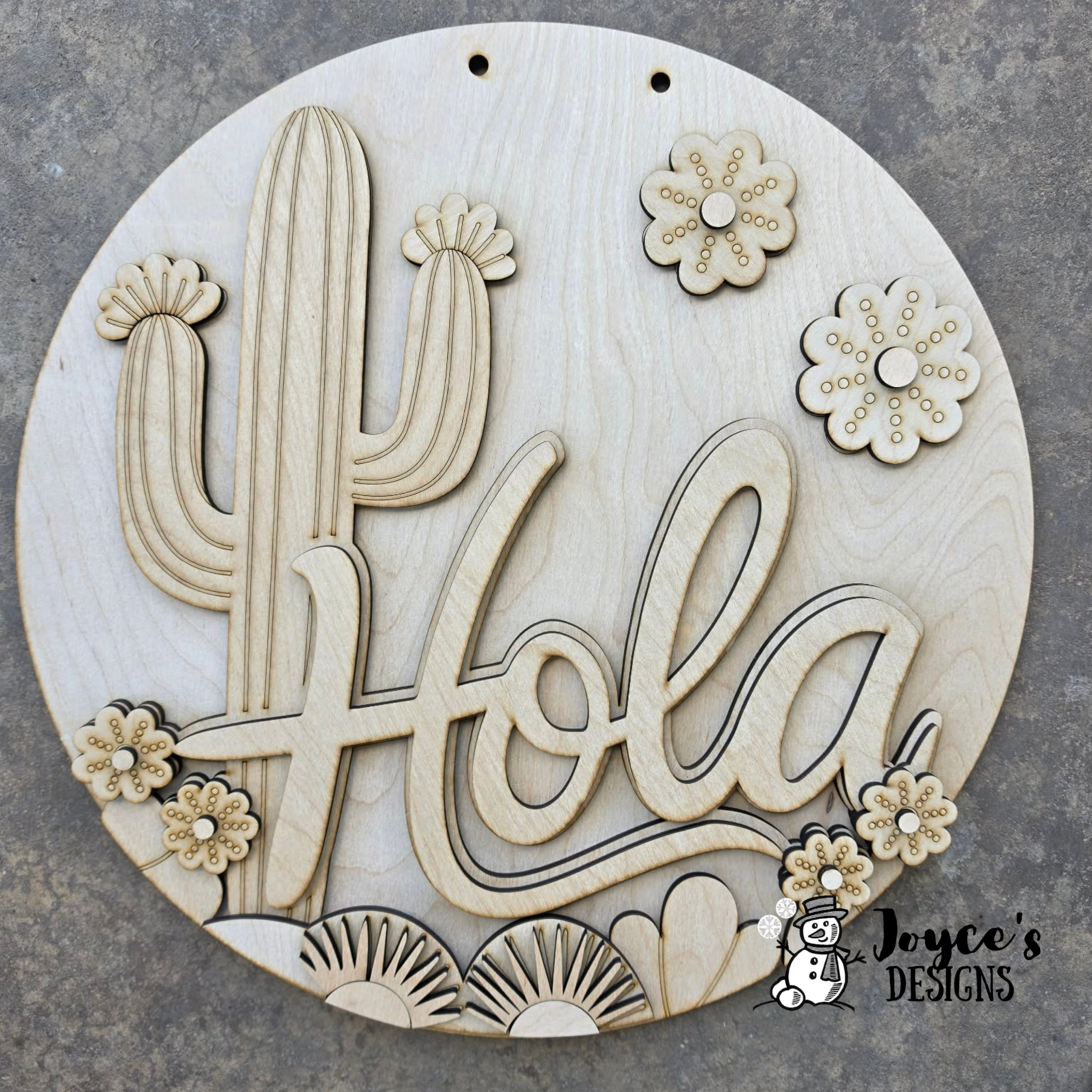 succulent door hanger Hola Cactus & Succulent Door Hanger