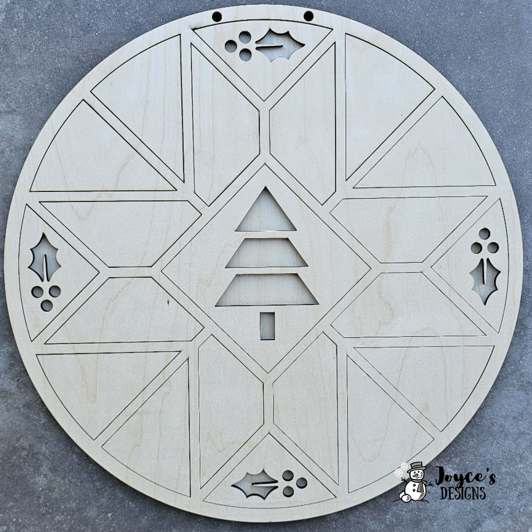 Christmas Tree Barn Quilt Doorhanger Wood Blank – DIY Holiday Decor