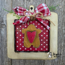 Load image into Gallery viewer, Whimsical Gingie Frame Ornament Wood Blank | 4.5 x 5 DIY Christmas Ornament
