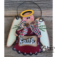Load image into Gallery viewer, Faith Angel Christmas Ornament Wood Blank | 4.75 x 5 Inch DIY Craft
