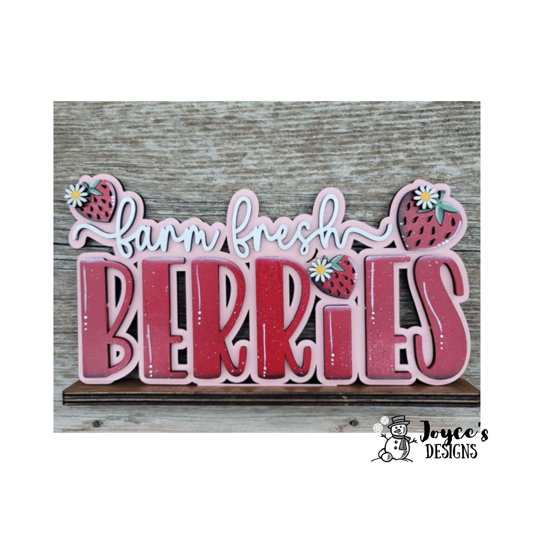 Farm Fresh Berries Shelf Sitter