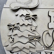 Load image into Gallery viewer, Howdy Christmas Cowboy Doorhanger Sign
