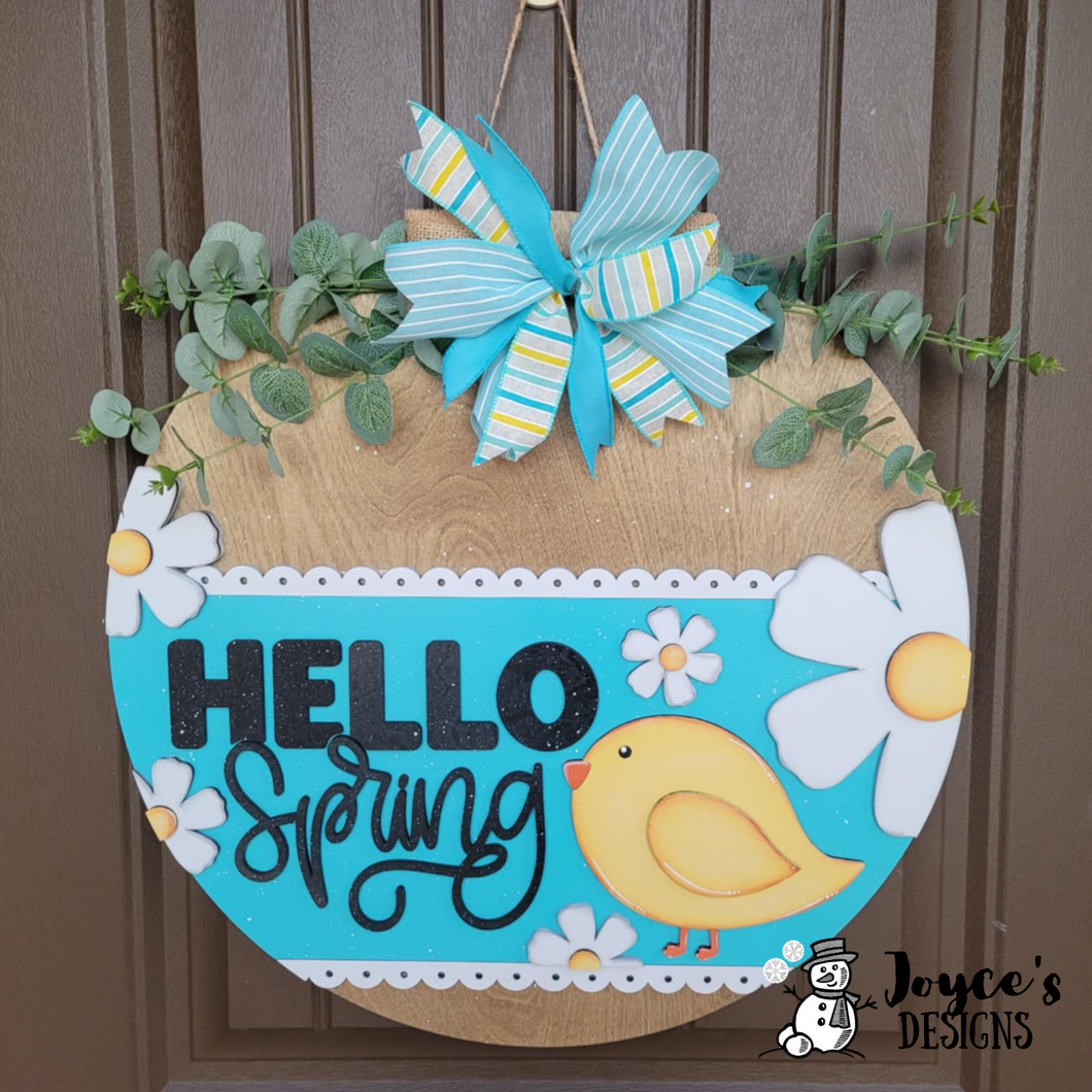 Hello Spring Doorhanger