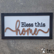 Load image into Gallery viewer, Bless this Home Farmhouse Sign
