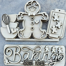 Load image into Gallery viewer, Farmhouse Interchangeable Bread Board Shelf Sitter Design
