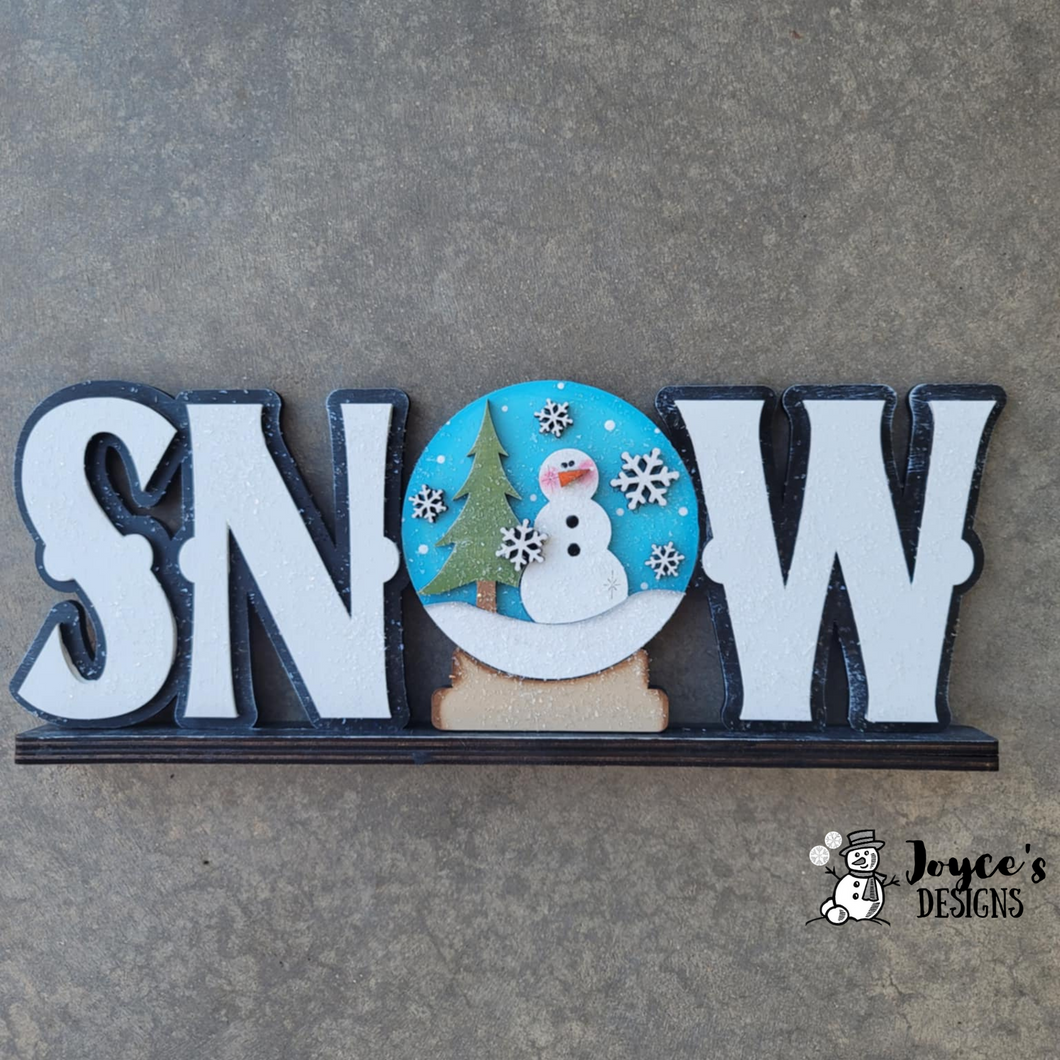 Snowglobe shelf sitter