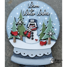 Load image into Gallery viewer, Warm Winter Wishes Snowman light up Snowglobe
