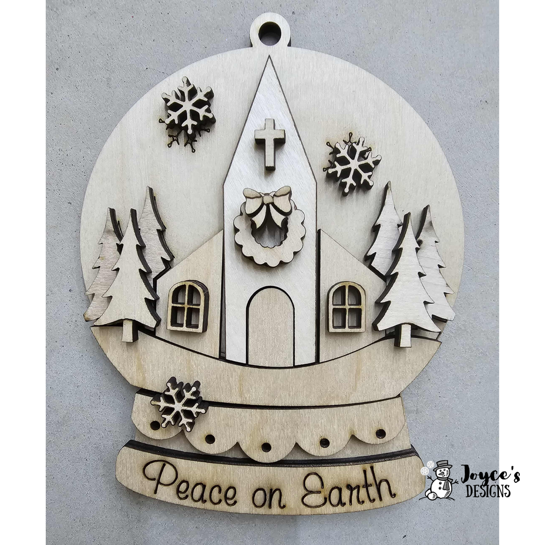 Peace on Earth Church Snowglobe