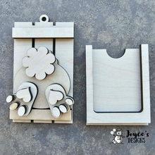Load image into Gallery viewer, Bunny Butt Gift Card Holder Tag – Easter Wood Blank
