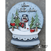 Load image into Gallery viewer, Warm Winter Wishes Snowman light up Snowglobe
