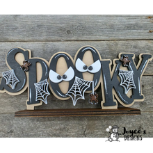 Load image into Gallery viewer, Spooky Season Halloween Shelf Sitter | 6X14 Rustic Fall Decor | Primitive Farmhouse Halloween Wood Craft (Copy)

