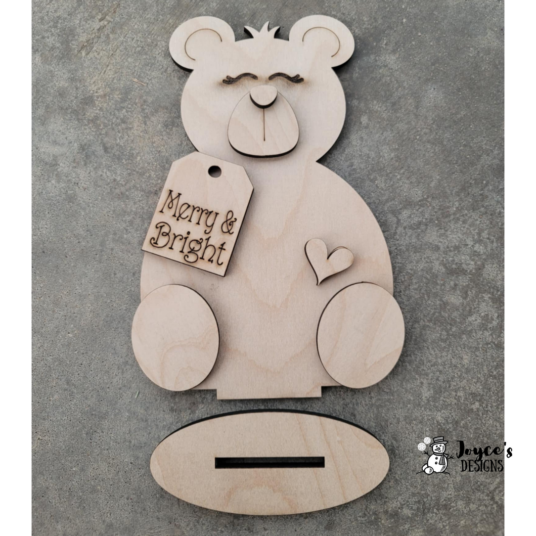 Polar Bear with Tag Shelf Sitter – 5.5