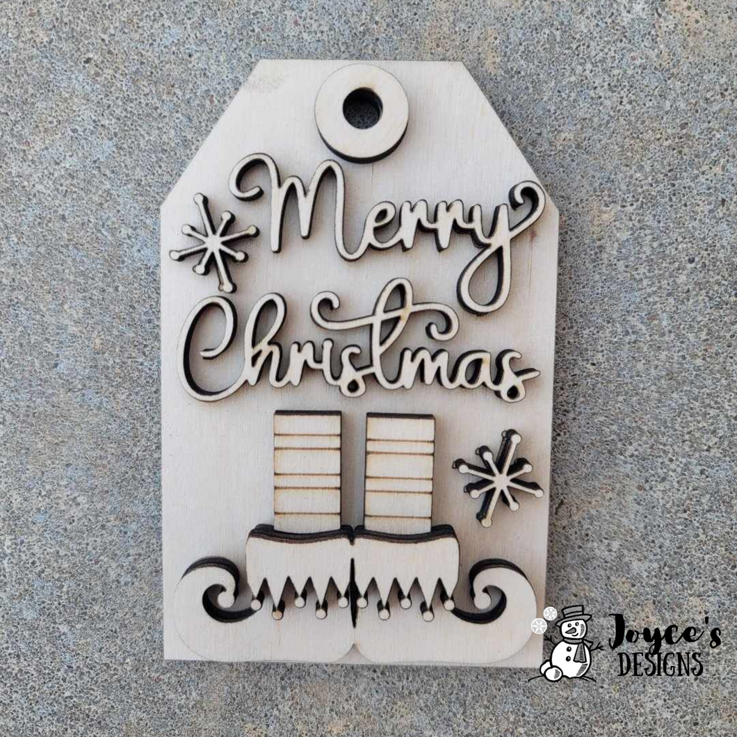 Elf Shoes tag ornament