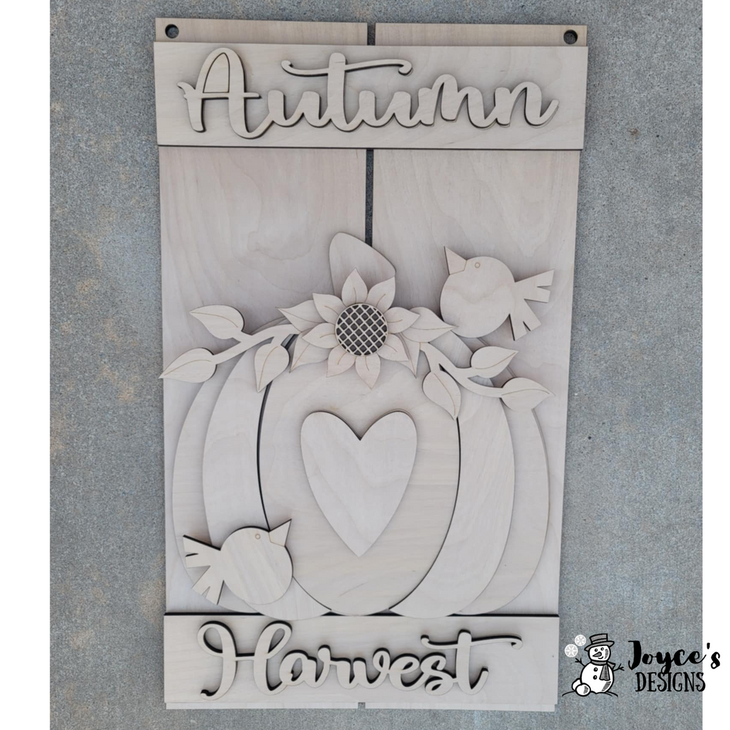 Pumpkin Harvest Pallet Doorhanger