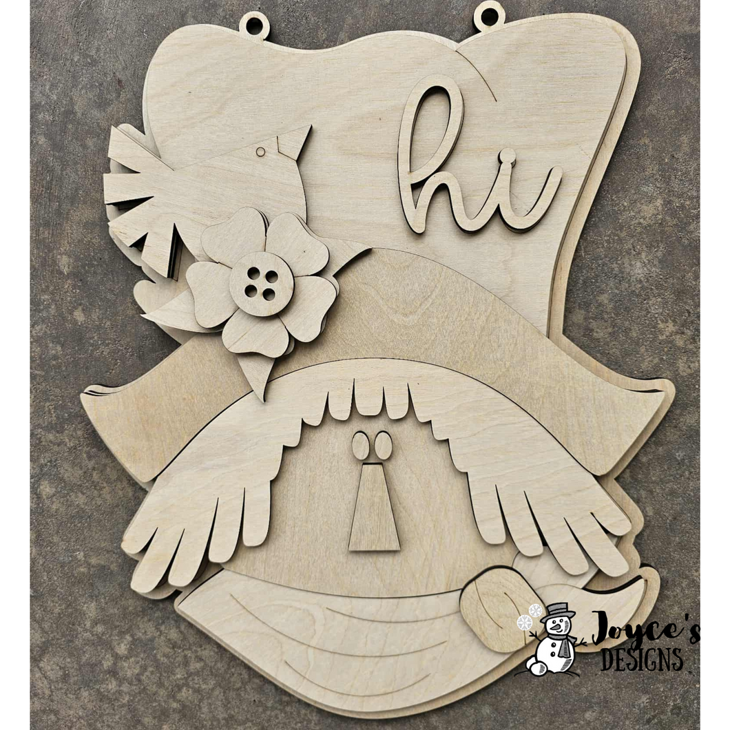 Hi! Scarecrow Doorhanger