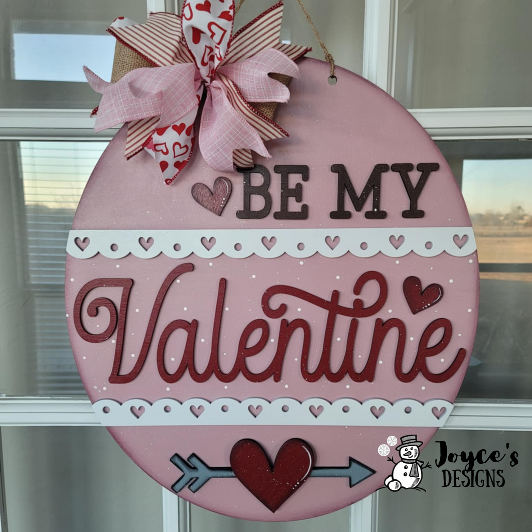 Be My Valentine doorhanger