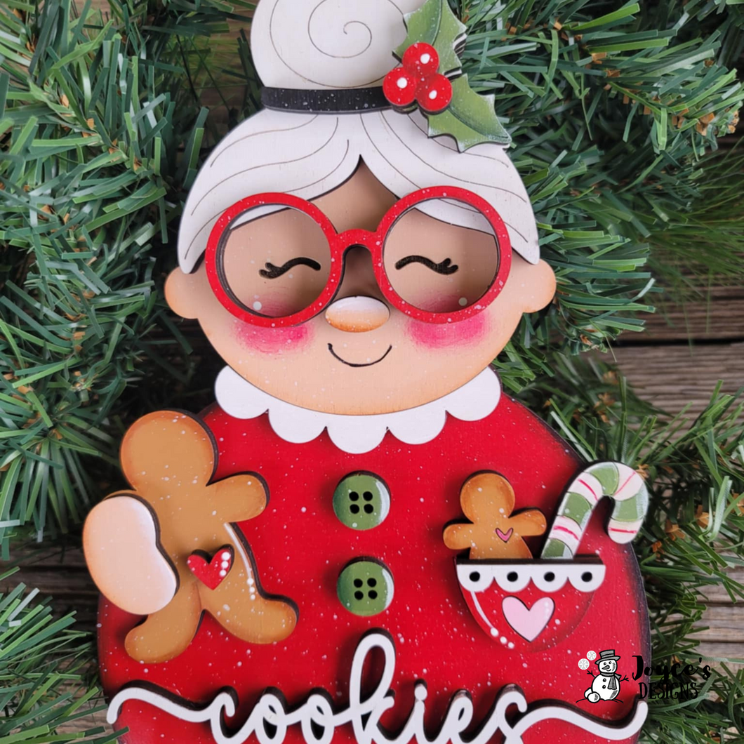 Mrs. Clause with gingerbread Ornament