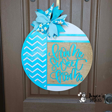 Load image into Gallery viewer, Home Sweet Home Zigzag Door Hanger Wood Blank – DIY Paintable Door Sign, Unfinished Wood Craft, Farmhouse Home Decor

