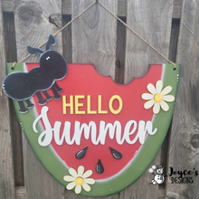 Load image into Gallery viewer, Hello Summer Watermelon Doorhanger
