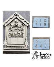 Load image into Gallery viewer, Christmas Countdown Number Stencil – Fits Gingerbread House Shelf Sitter
