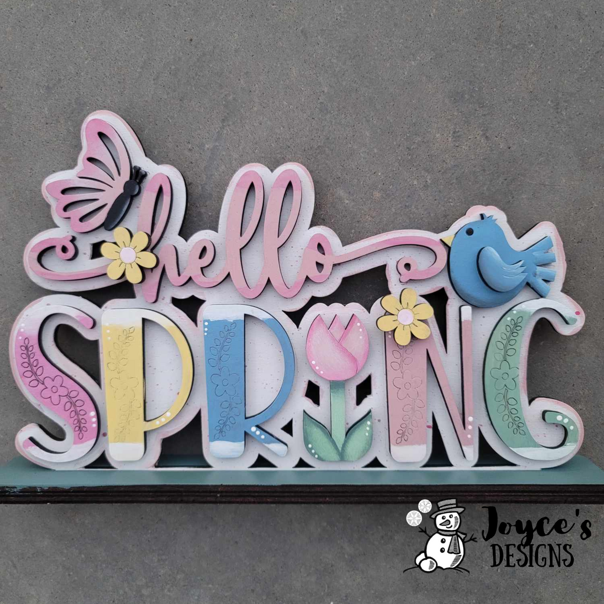 Hello Spring Block Decor Hello Spring Wood Block – JoycesDesigns