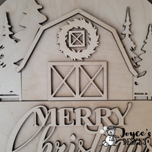 Load image into Gallery viewer, Christmas Barn Doorhanger
