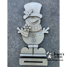 Load image into Gallery viewer, Mr. Snowman Shelf Sitter – 7.25" x 12" DIY Wood Blank
