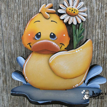 Load image into Gallery viewer, Wood Blank Shelf Sitter Duck in Water – 3.75x5 DIY Craft Kit | Farmhouse Decor | Paint Your Own Wood Cutout
