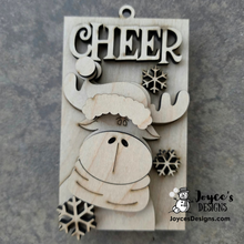 Load image into Gallery viewer, Moose Ornament Gift Card Holder – DIY Christmas Wood Blank
