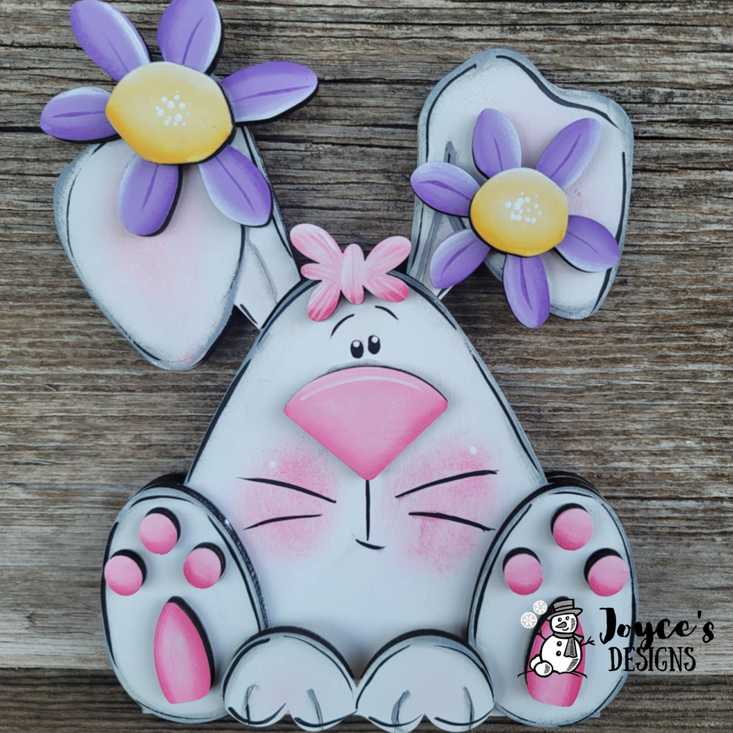 loppy Ear Bunny With Flowers