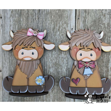 Load image into Gallery viewer, Highland Cow ( boy) Shelf Sitter
