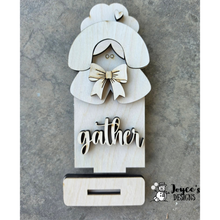 Load image into Gallery viewer, Pilgrim Girl Shelf Sitter Wood Blank
