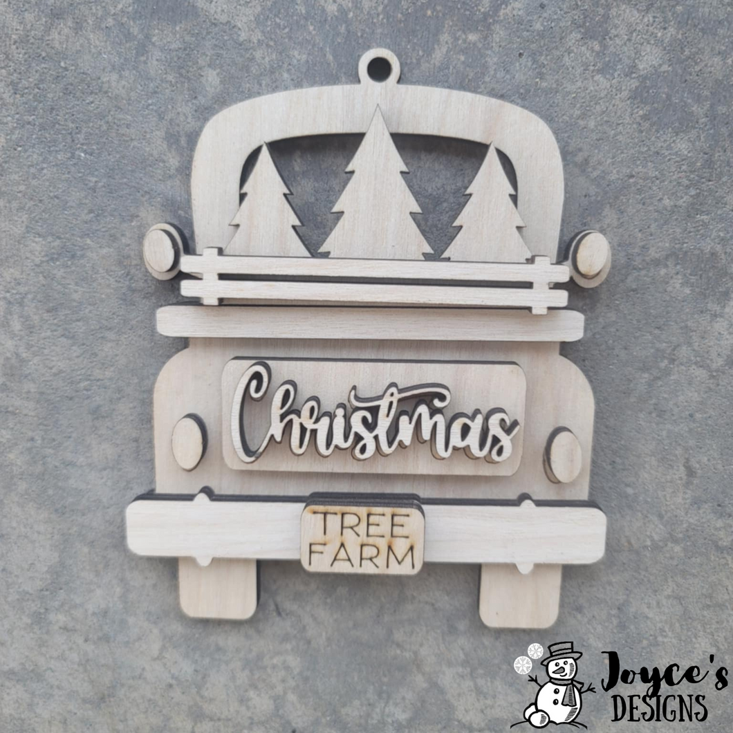 Christmas Tree Farm Antique Truck Ornament