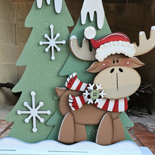 Load image into Gallery viewer, Moose with Trees shelf sitter
